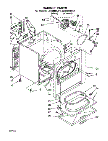02 - Section parts for Whirlpool Dryer LEC6848AW1 from AppliancePartsPros.com