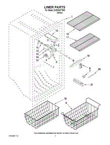 02 - Liner Parts parts for Whirlpool Freezer EV205NXTN00 from AppliancePartsPros.com