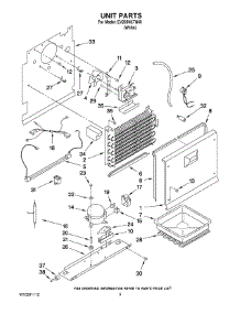 03 - Unit Parts parts for Whirlpool Freezer EV205NXTN00 from AppliancePartsPros.com