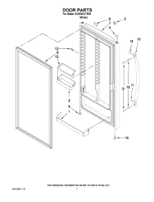 04 - Door Parts parts for Whirlpool Freezer EV205NXTN00 from AppliancePartsPros.com