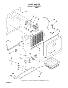 03 - Unit Parts parts for Whirlpool Freezer 7EV187NYRV03 from AppliancePartsPros.com