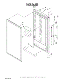 04 - Door Parts parts for Whirlpool Freezer 7EV187NYRV03 from AppliancePartsPros.com