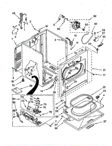 Cabinet parts for Whirlpool Dryer LGQ8000JQ0 from AppliancePartsPros.com
