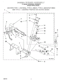 04 - 3402851 Burner Assembly parts for Whirlpool Dryer GGQ8858JQ0 from AppliancePartsPros.com