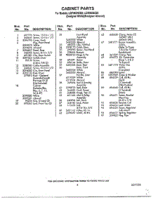 Cabinet Page 2 parts for Whirlpool Dryer LGR4634DZO from AppliancePartsPros.com