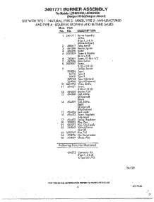 Burner Page 2 parts for Whirlpool Dryer LGR4634DZO from AppliancePartsPros.com