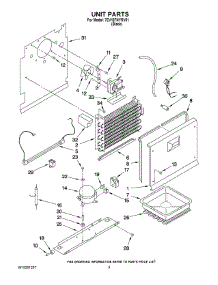 03 - Unit Parts parts for Whirlpool Freezer 7EV187NYRV01 from AppliancePartsPros.com