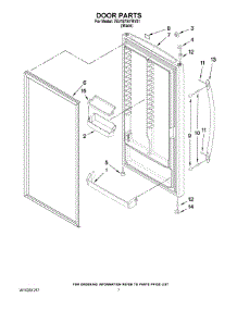 04 - Door Parts parts for Whirlpool Freezer 7EV187NYRV01 from AppliancePartsPros.com