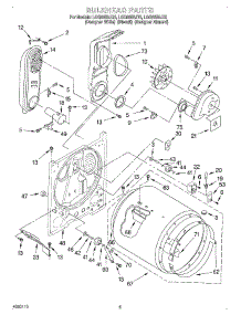 03 - Bulkhead parts for Whirlpool Dryer LGQ8858JQ0 from AppliancePartsPros.com