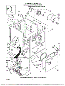 Cabinet parts for Whirlpool Dryer LGR4634DQO from AppliancePartsPros.com