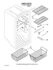 02 - Liner Parts parts for Whirlpool Freezer EV205NZTQ00 from AppliancePartsPros.com