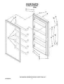 04 - Door Parts parts for Whirlpool Freezer EV161NZRQ05 from AppliancePartsPros.com