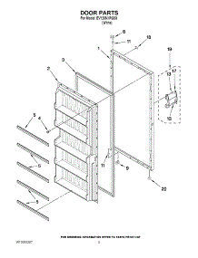 03 - Door Parts parts for Whirlpool Freezer EV120NXRQ03 from AppliancePartsPros.com