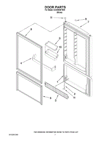 04 - Door Parts parts for Whirlpool Freezer EV209NBTN00 from AppliancePartsPros.com