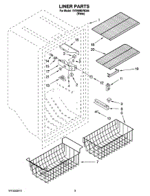 02 - Liner Parts parts for Whirlpool Freezer EV250NXRQ04 from AppliancePartsPros.com