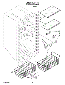 02 - Liner Parts parts for Whirlpool Freezer 7EV187NYRV00 from AppliancePartsPros.com