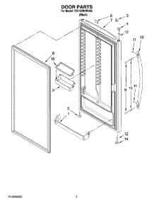 04 - Door Parts, Optional Parts (Not Included) parts for Whirlpool Freezer 7EV187NYRV00 from AppliancePartsPros.com