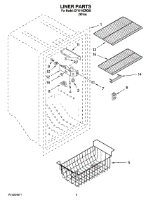 02 - Liner Parts parts for Whirlpool Freezer EV161NZRQ02 from AppliancePartsPros.com