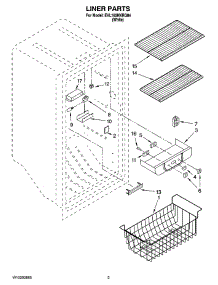 02 - Liner Parts parts for Whirlpool Freezer EVL165NXRQ04 from AppliancePartsPros.com
