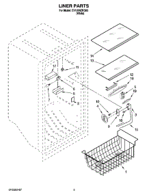 02 - Liner Parts parts for Whirlpool Freezer EV181NZRQ05 from AppliancePartsPros.com