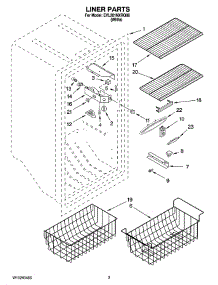 02 - Liner Parts parts for Whirlpool Freezer EVL201NXRQ06 from AppliancePartsPros.com