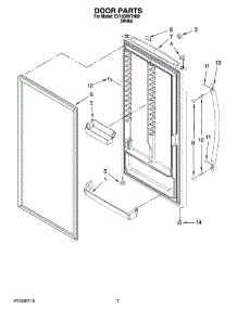 04 - Door Parts parts for Whirlpool Freezer EV185NXTN00 from AppliancePartsPros.com