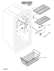 02 - Liner Parts parts for Whirlpool Freezer EV201NZRQ07 from AppliancePartsPros.com