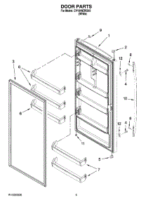 03 - Door Parts parts for Whirlpool Freezer EV181NZRQ02 from AppliancePartsPros.com