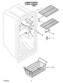 02 - Liner Parts parts for Whirlpool Freezer EV201NZRQ01 from AppliancePartsPros.com