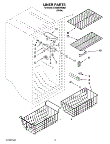 02 - Liner Parts parts for Whirlpool Freezer EV250NXRQ03 from AppliancePartsPros.com