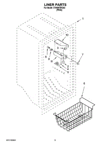 02 - Liner Parts parts for Whirlpool Freezer EV200FZRQ03 from AppliancePartsPros.com