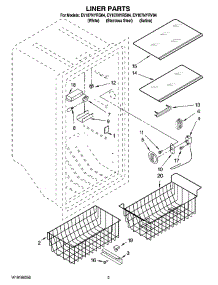 02 - Liner Parts parts for Whirlpool Freezer EV187NYRQ04 from AppliancePartsPros.com