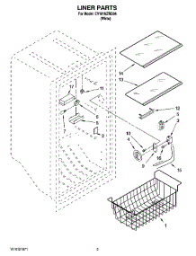 02 - Liner Parts parts for Whirlpool Freezer EV181NZRQ04 from AppliancePartsPros.com