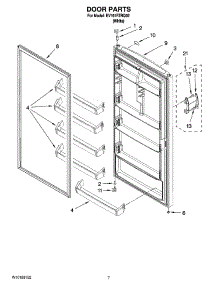 04 - Door Parts, Optional Parts (Not Included) parts for Whirlpool Freezer EV161FZRQ02 from AppliancePartsPros.com