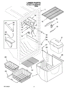 02 - Liner Parts parts for Whirlpool Freezer EVL209NBTQ00 from AppliancePartsPros.com