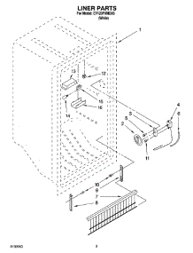 02 - Liner Parts Parts Not Illustrated parts for Whirlpool Freezer EV120FXMQ00 from AppliancePartsPros.com