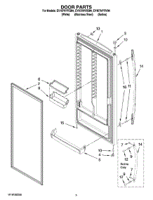 03 - Door Parts parts for Whirlpool Freezer EV187NYRS04 from AppliancePartsPros.com