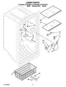 02 - Liner Parts parts for Whirlpool Freezer EV187NYRS01 from AppliancePartsPros.com