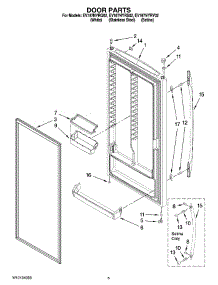 03 - Door Parts parts for Whirlpool Freezer EV187NYRS02 from AppliancePartsPros.com