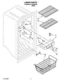 02 - Liner Parts parts for Whirlpool Freezer EVL165NXRQ03 from AppliancePartsPros.com