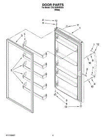 03 - Door Parts parts for Whirlpool Freezer EVL165NXRQ03 from AppliancePartsPros.com