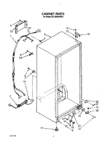 03 - Cabinet parts for Whirlpool Freezer EV150NXWW03 from AppliancePartsPros.com