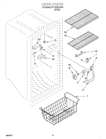 02 - Liner parts for Whirlpool Freezer EV170NXJW00 from AppliancePartsPros.com