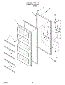 03 - Door parts for Whirlpool Freezer EV170NXJW00 from AppliancePartsPros.com