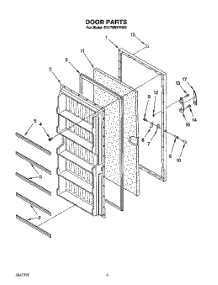 04 - Door parts for Whirlpool Freezer EV170NXYN00 from AppliancePartsPros.com