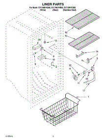 02 - Liner parts for Whirlpool Freezer EV170NYKQ00 from AppliancePartsPros.com
