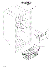 02 - Liner parts for Whirlpool Freezer EV201FXJW00 from AppliancePartsPros.com