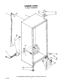 03 - Cabinet parts for Whirlpool Freezer EV150LXKW0 from AppliancePartsPros.com