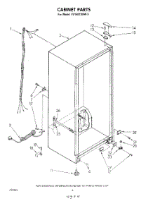 03 - Cabinet parts for Whirlpool Freezer EV150CXKW3 from AppliancePartsPros.com