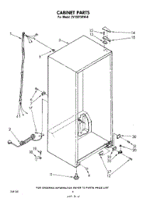 03 - Cabinet parts for Whirlpool Freezer EV150FXRW0 from AppliancePartsPros.com